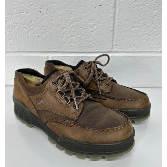 Ecco Track 25 Low Goretex GTX Brown‎ Leather Hiking Shoes Mens Size 41 US 7.5 main image 6